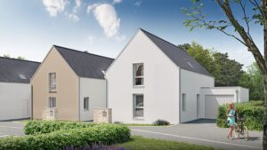Maisons BOC&rsquo;H LOGOT – FOUESNANT - Perspective Fouesnant - Boc'h Logot maisons rue